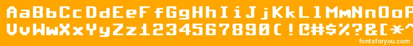 フォントCommodoreRoundedV1.2 – オレンジの背景に白い文字