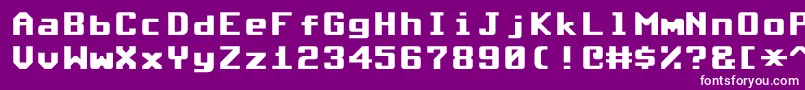 フォントCommodoreRoundedV1.2 – 紫の背景に白い文字