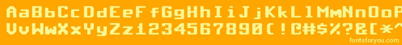 CommodoreRoundedV1.2 Font – Yellow Fonts on Orange Background