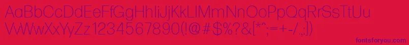 FormulaserialXlightRegular Font – Purple Fonts on Red Background