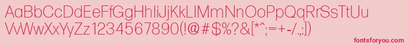 FormulaserialXlightRegular Font – Red Fonts on Pink Background