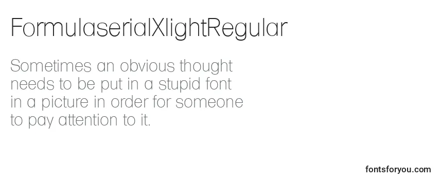 Review of the FormulaserialXlightRegular Font