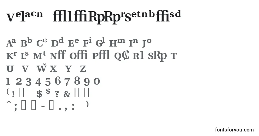 Шрифт VeracityprosskSemibold – алфавит, цифры, специальные символы