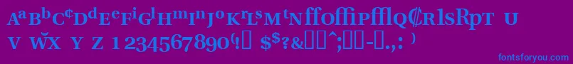 VeracityprosskSemibold Font – Blue Fonts on Purple Background