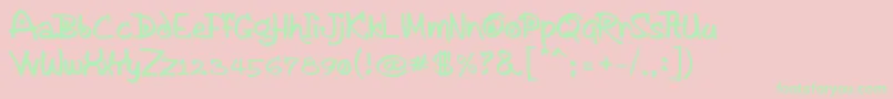 Aykapotz Font – Green Fonts on Pink Background