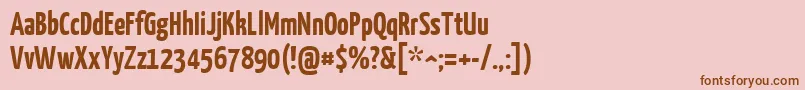 YanonekaffeesatzBold Font – Brown Fonts on Pink Background