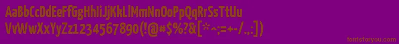 YanonekaffeesatzBold Font – Brown Fonts on Purple Background