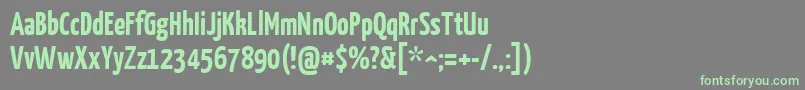 YanonekaffeesatzBold Font – Green Fonts on Gray Background