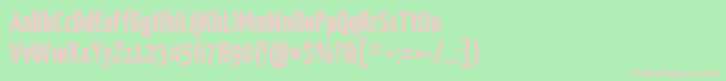 YanonekaffeesatzBold Font – Pink Fonts on Green Background