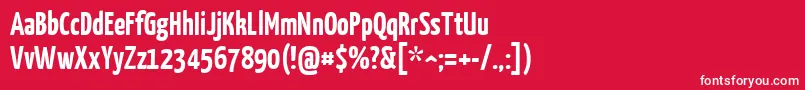 YanonekaffeesatzBold Font – White Fonts on Red Background