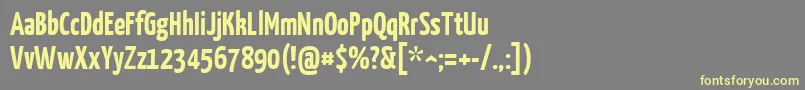 YanonekaffeesatzBold Font – Yellow Fonts on Gray Background