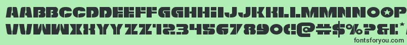 Freedomfighterexpand Font – Black Fonts on Green Background