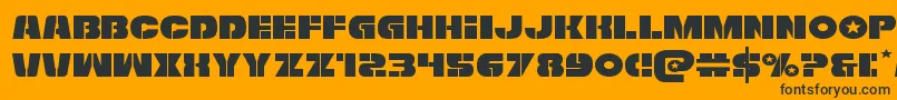 Freedomfighterexpand Font – Black Fonts on Orange Background