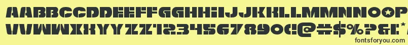 Freedomfighterexpand Font – Black Fonts on Yellow Background