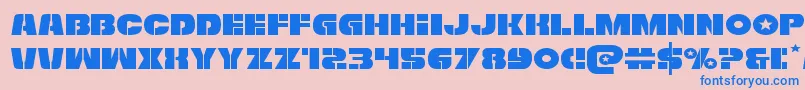 Freedomfighterexpand Font – Blue Fonts on Pink Background