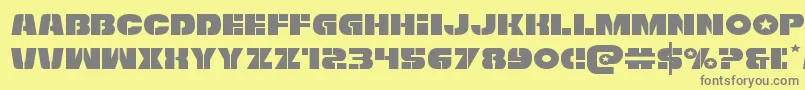 Freedomfighterexpand Font – Gray Fonts on Yellow Background