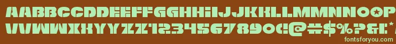 Freedomfighterexpand Font – Green Fonts on Brown Background