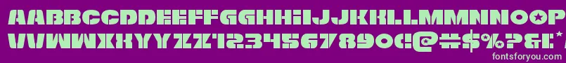 Freedomfighterexpand Font – Green Fonts on Purple Background