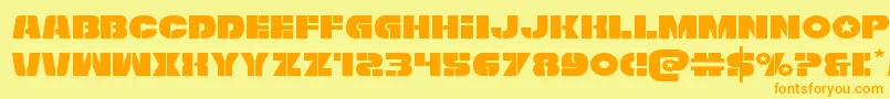 Freedomfighterexpand Font – Orange Fonts on Yellow Background