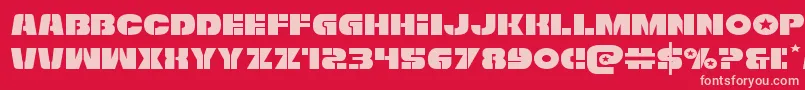 Freedomfighterexpand Font – Pink Fonts on Red Background