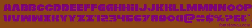 Freedomfighterexpand Font – Purple Fonts on Brown Background