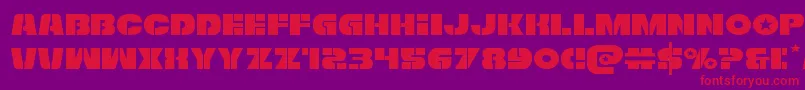 Freedomfighterexpand Font – Red Fonts on Purple Background