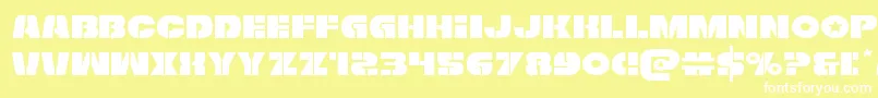 Freedomfighterexpand Font – White Fonts on Yellow Background