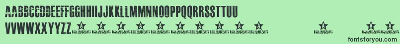 Masterplan Font – Black Fonts on Green Background