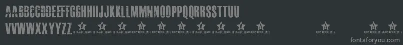 Masterplan Font – Gray Fonts on Black Background