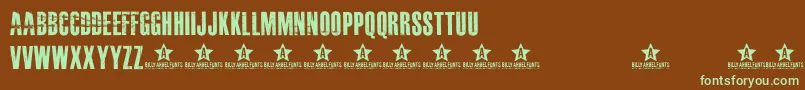 Masterplan Font – Green Fonts on Brown Background