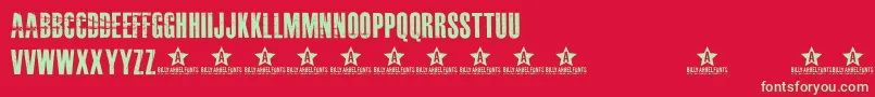 Masterplan Font – Green Fonts on Red Background