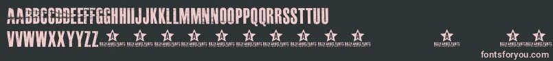 Masterplan Font – Pink Fonts on Black Background