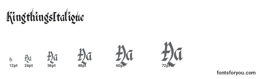 KingthingsItalique Font Sizes