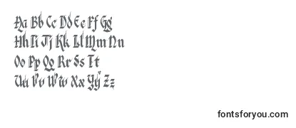 Überblick über die Schriftart KingthingsItalique