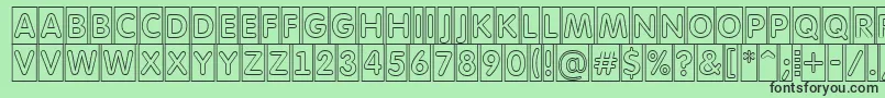 AFuturaroundttlcmotl Font – Black Fonts on Green Background