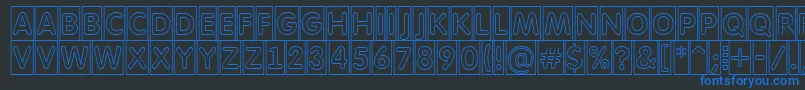 AFuturaroundttlcmotl Font – Blue Fonts on Black Background