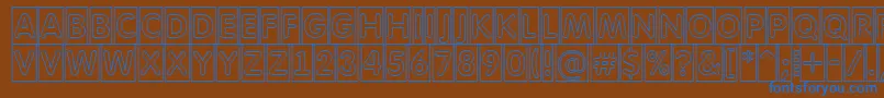 AFuturaroundttlcmotl Font – Blue Fonts on Brown Background