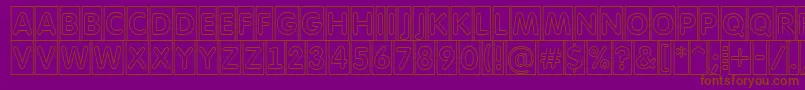 AFuturaroundttlcmotl Font – Brown Fonts on Purple Background
