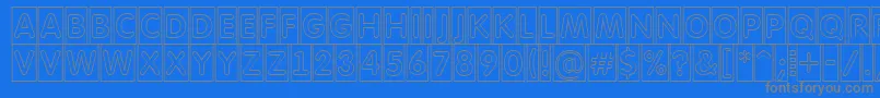 フォントAFuturaroundttlcmotl – 青い背景に灰色の文字