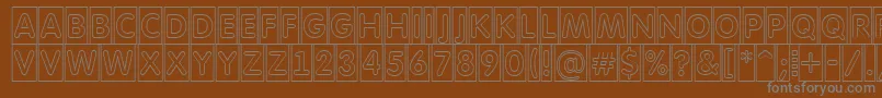 Шрифт AFuturaroundttlcmotl – серые шрифты на коричневом фоне