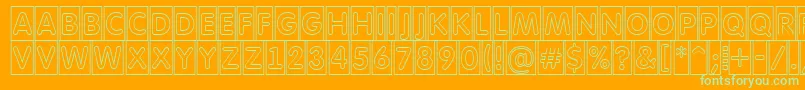 AFuturaroundttlcmotl Font – Green Fonts on Orange Background