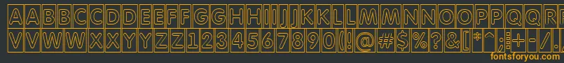 Шрифт AFuturaroundttlcmotl – оранжевые шрифты на чёрном фоне