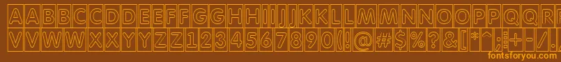 AFuturaroundttlcmotl Font – Orange Fonts on Brown Background