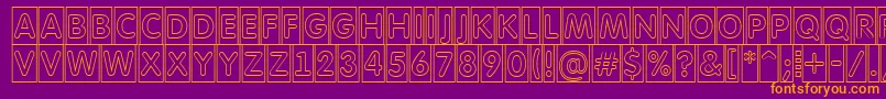 AFuturaroundttlcmotl Font – Orange Fonts on Purple Background