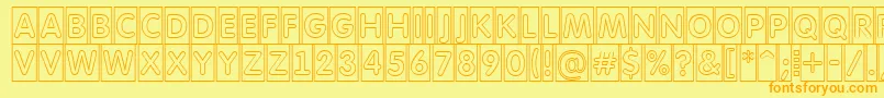 AFuturaroundttlcmotl Font – Orange Fonts on Yellow Background