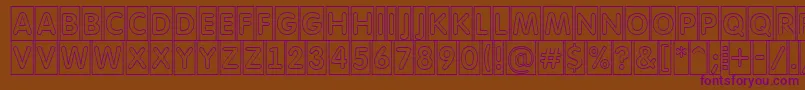 AFuturaroundttlcmotl Font – Purple Fonts on Brown Background