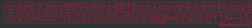 AFuturaroundttlcmotl Font – Red Fonts on Black Background