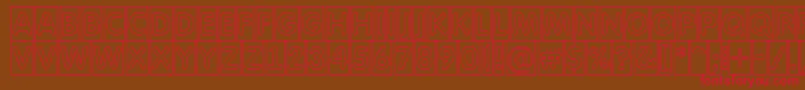 AFuturaroundttlcmotl Font – Red Fonts on Brown Background