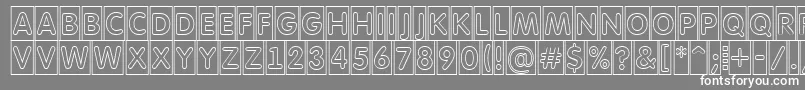 フォントAFuturaroundttlcmotl – 灰色の背景に白い文字