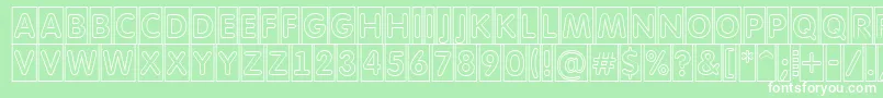 フォントAFuturaroundttlcmotl – 緑の背景に白い文字